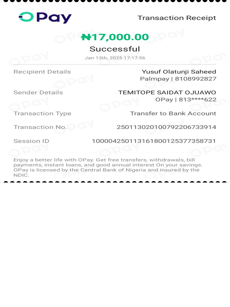 Transaction Receipt-250113020100792206733914 | PDF