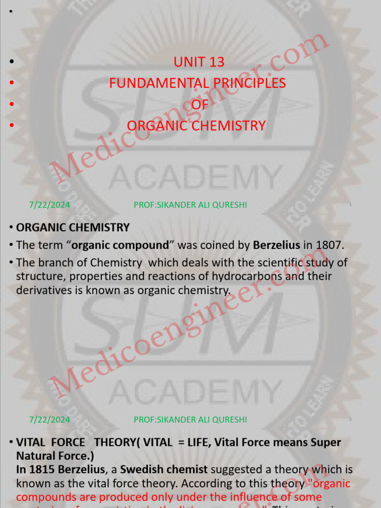 Fundamental Principles of Organic Chemistry | PDF | Isomer | Carboxylic ...