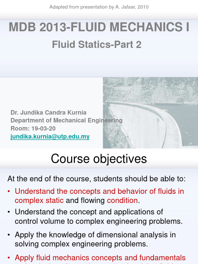 Fluid Mechanics I: Hydrostatics Overview | PDF | Buoyancy | Gases