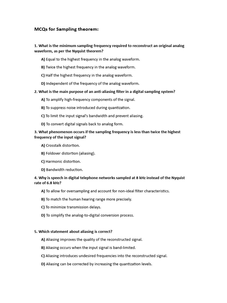 Homework2-Speech Digitization | PDF | Sampling (Signal Processing ...