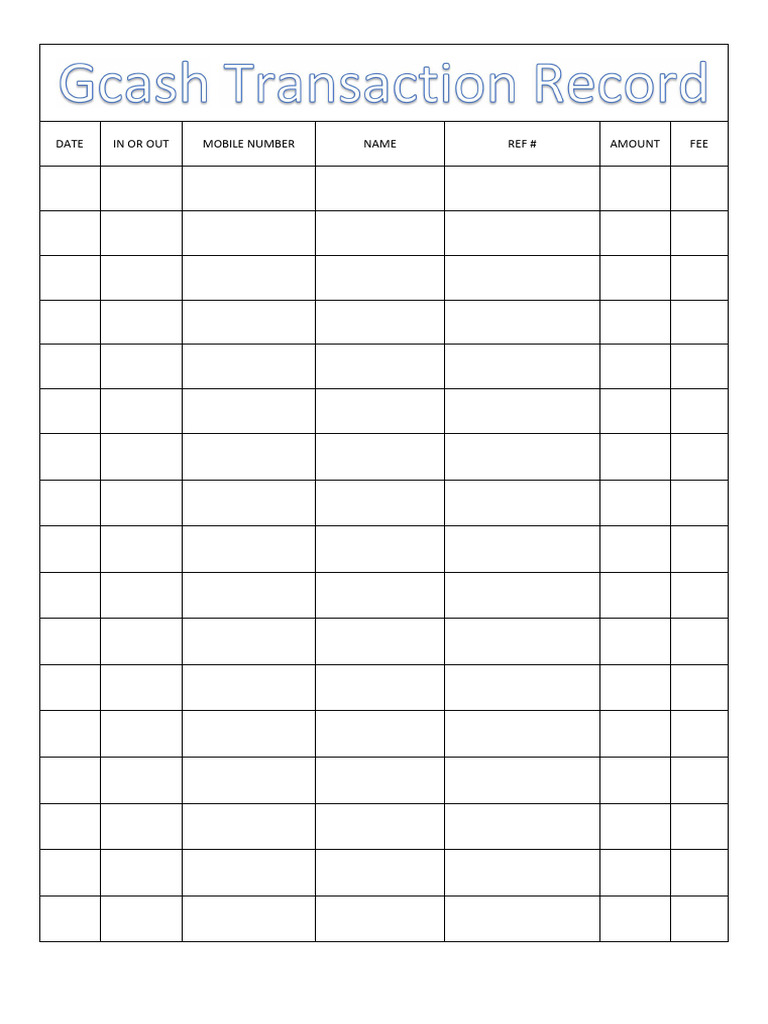 Gcash Transact Record | PDF