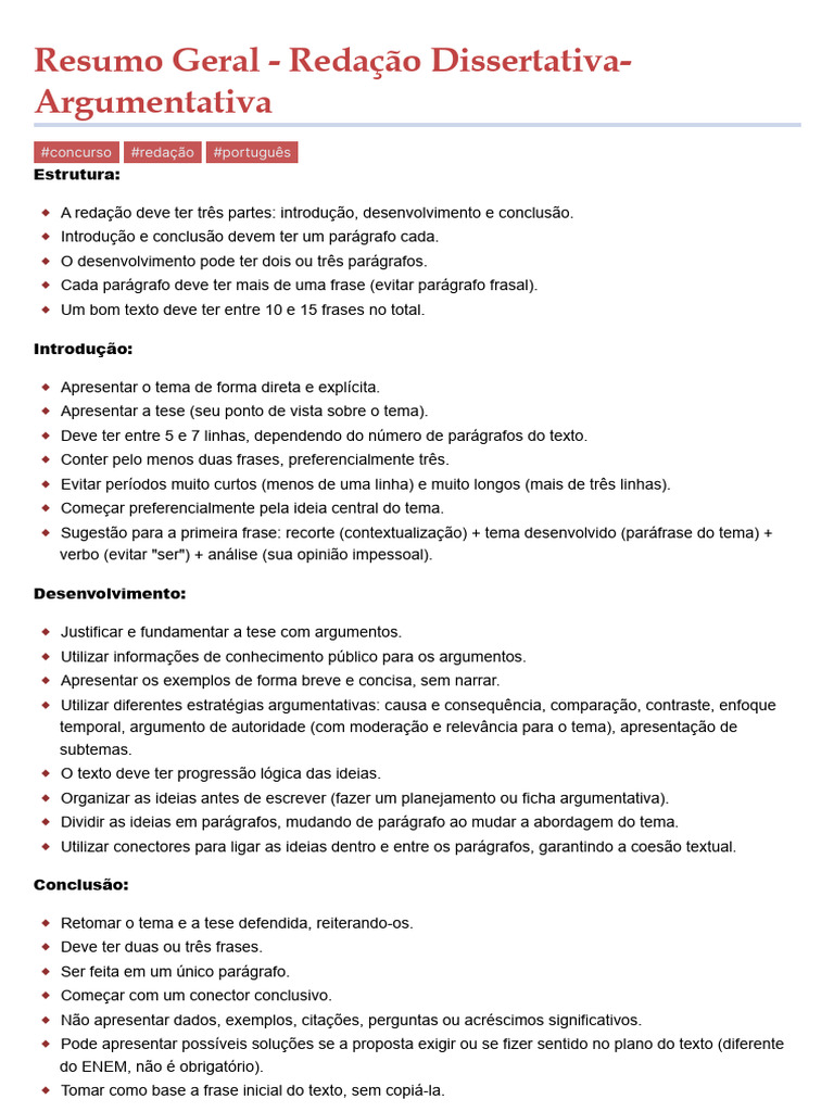 Guia Prático para Redação Dissertativa | PDF | Abstract (resumo ...
