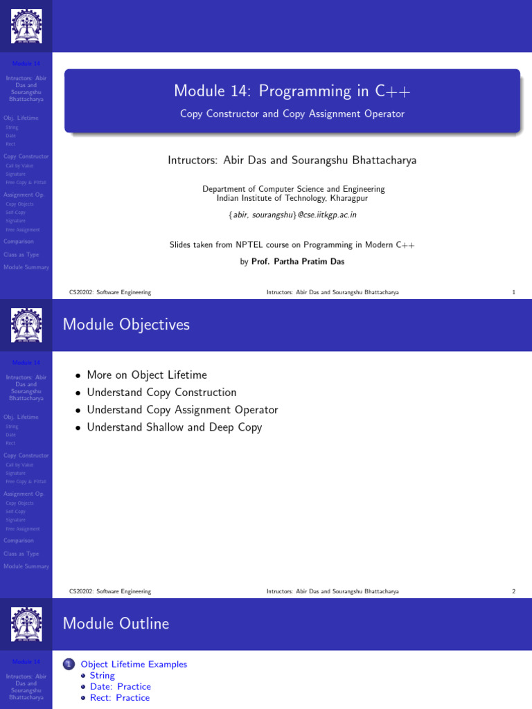 W4 C2 Copy Const Copy Assign | PDF | Constructor (Object Oriented ...