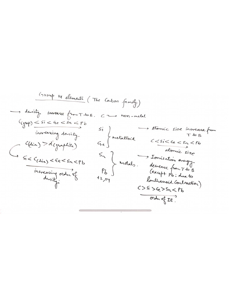 Group 14 Carbon Family | PDF