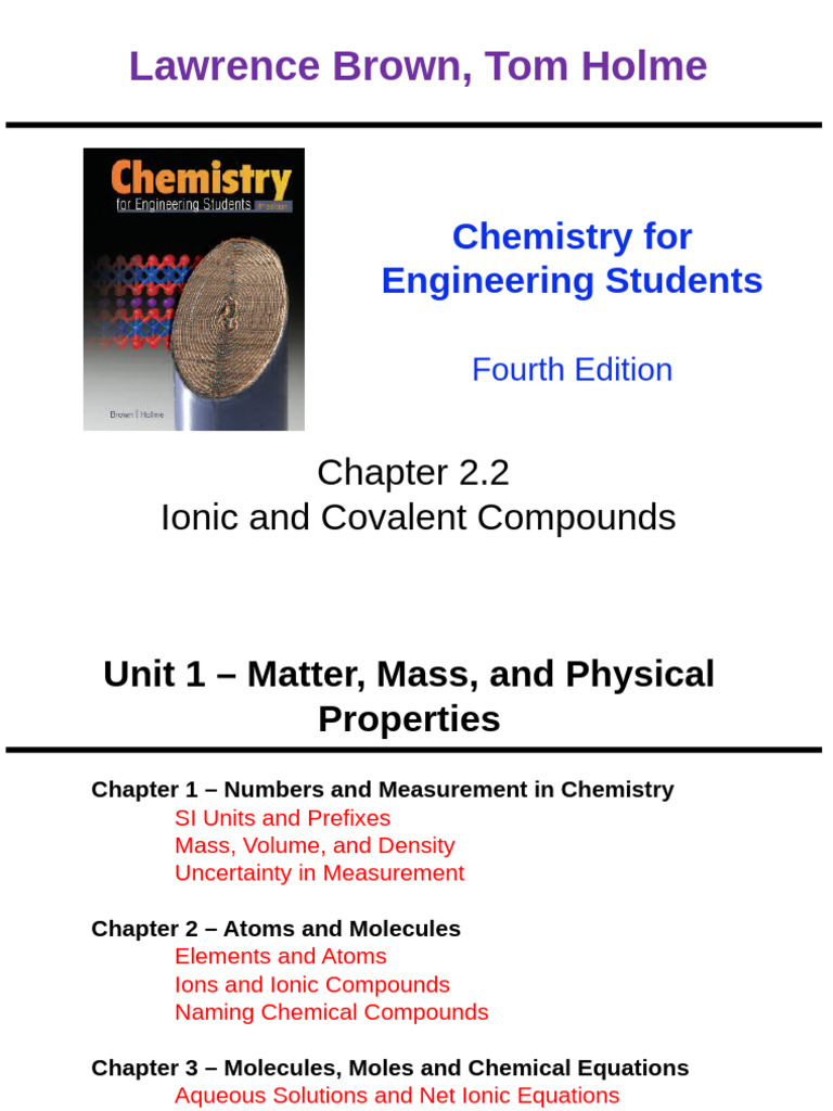 Chapter 2.2 Ionic and Covalent Compounds | PDF | Chemical Compounds | Ion