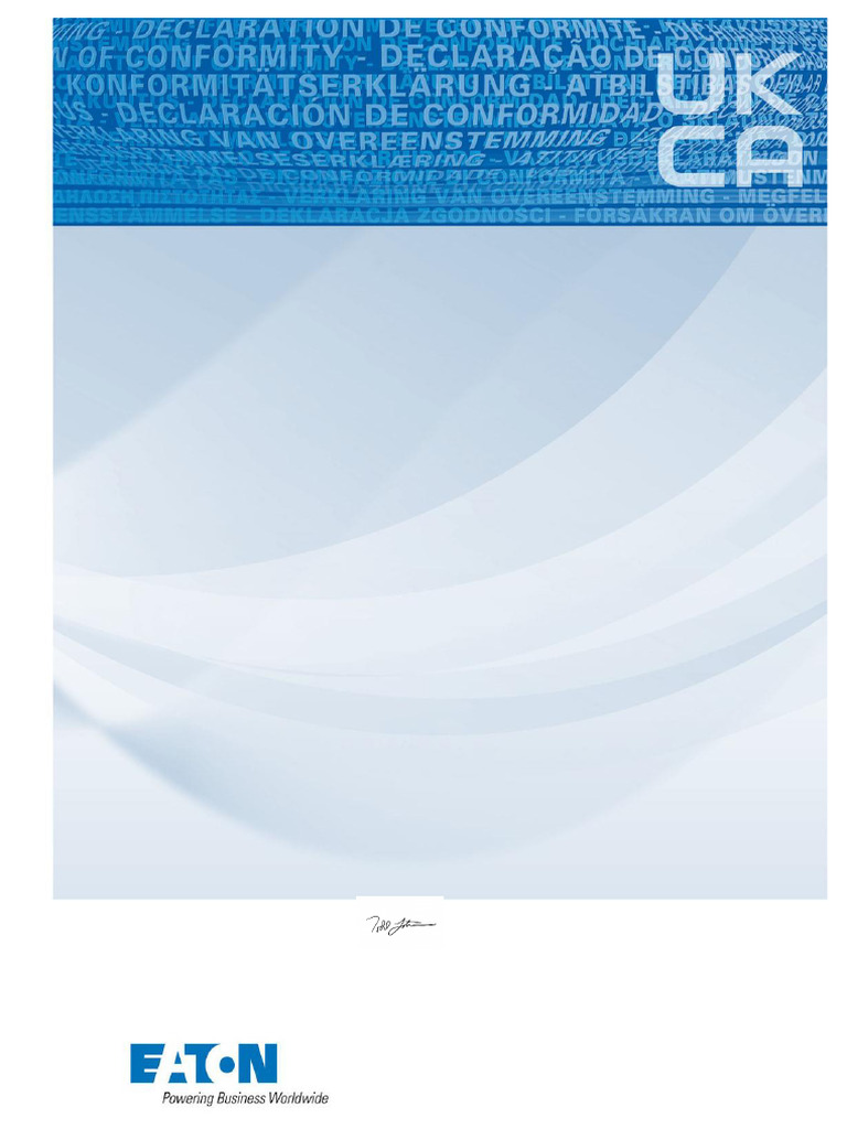 UKCA Declaration of Conformity for PDB | PDF