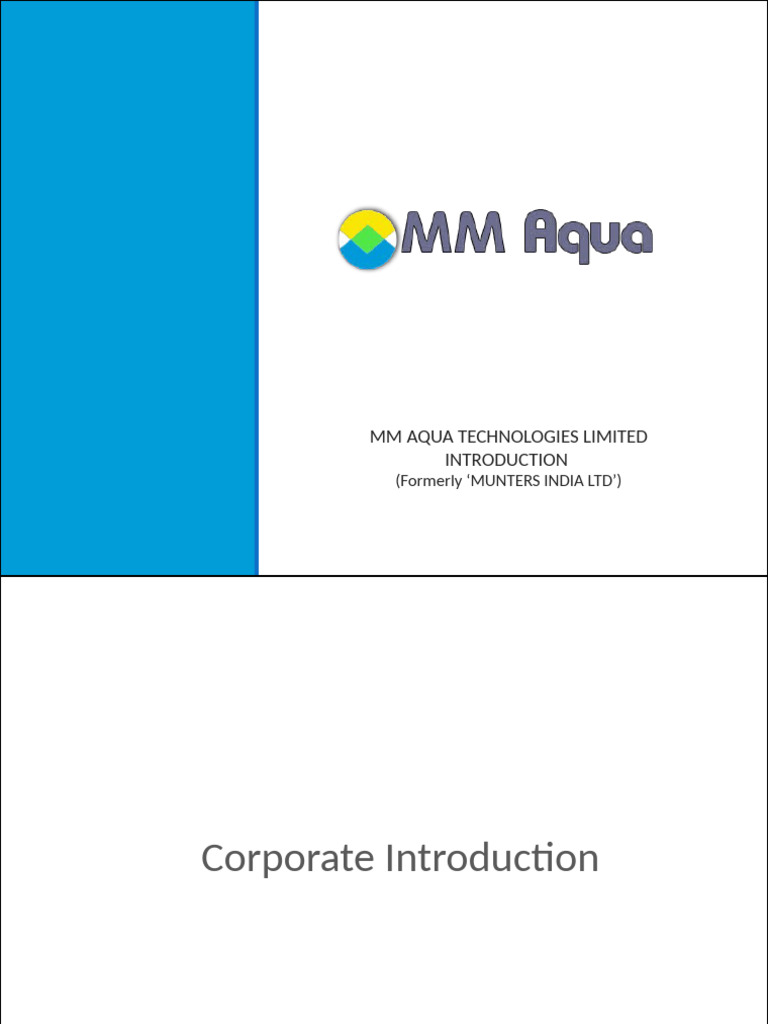 MM Aqua Technologies Overview | PDF