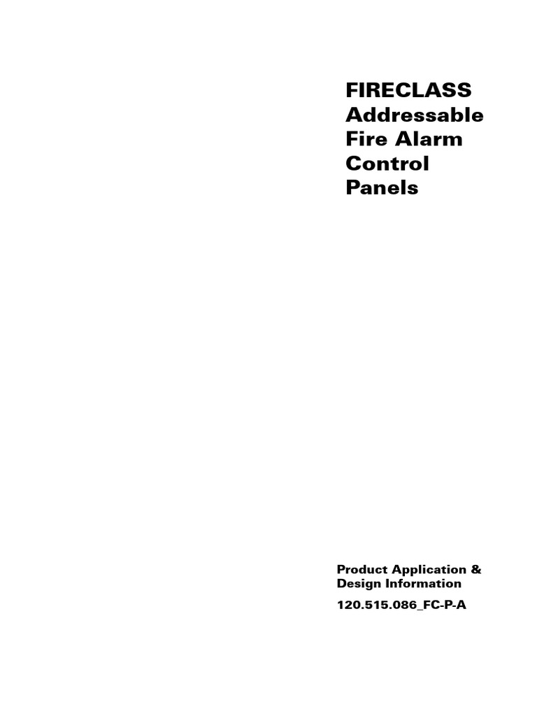 Fireclass Addressable Alarm Panel Guide | PDF | Electricity ...