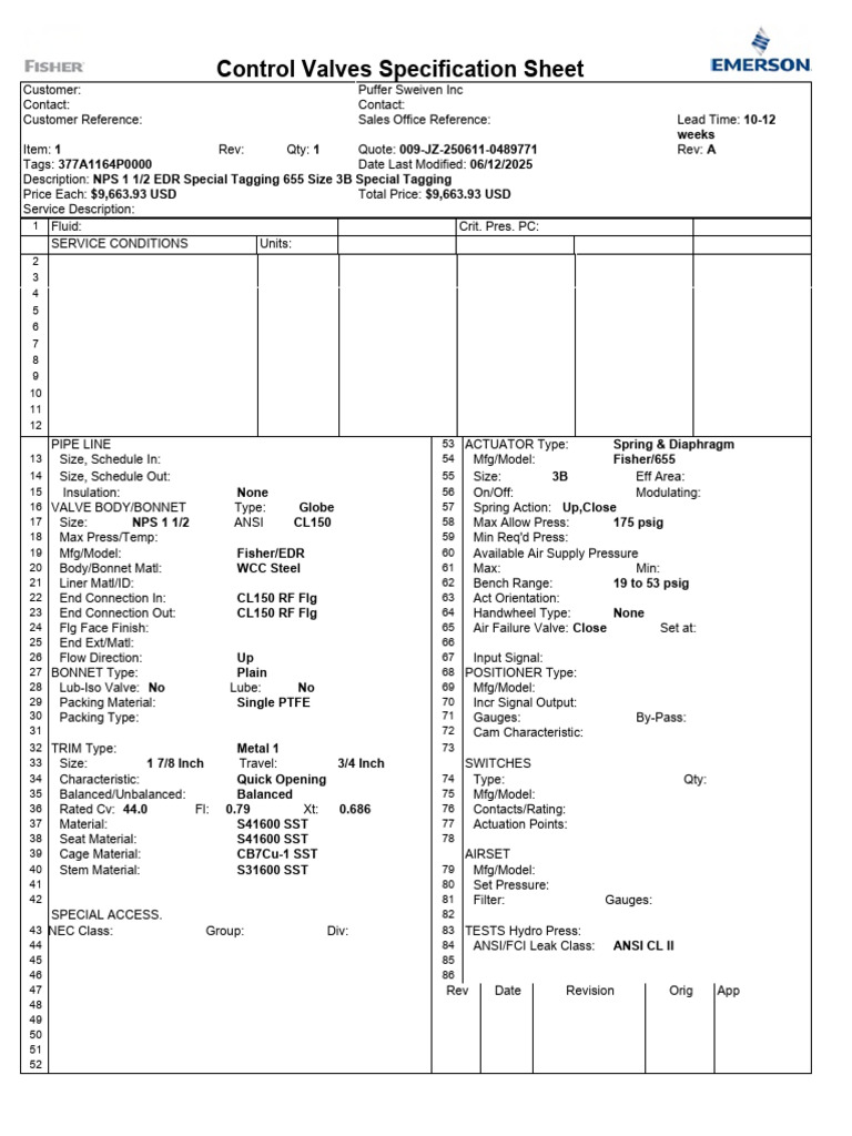 009-JZ-250611-0489771 Rev A - ISA Spec Sheet - 20250612091155 | PDF ...