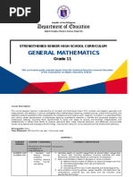 Grade 11 General Math Curriculum 2025 | PDF | Student's T Test | Statistics
