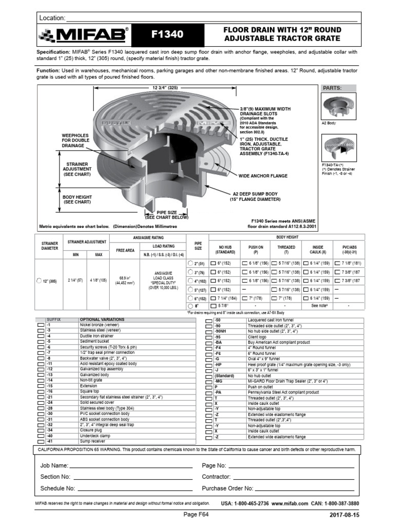 Location:: Mifab | PDF | Pipe (Fluid Conveyance) | Building Materials