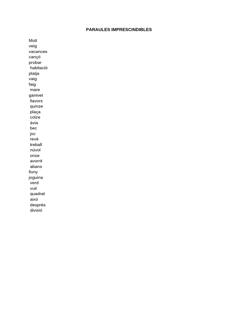 Paraules Imprescindibles Jana PDF