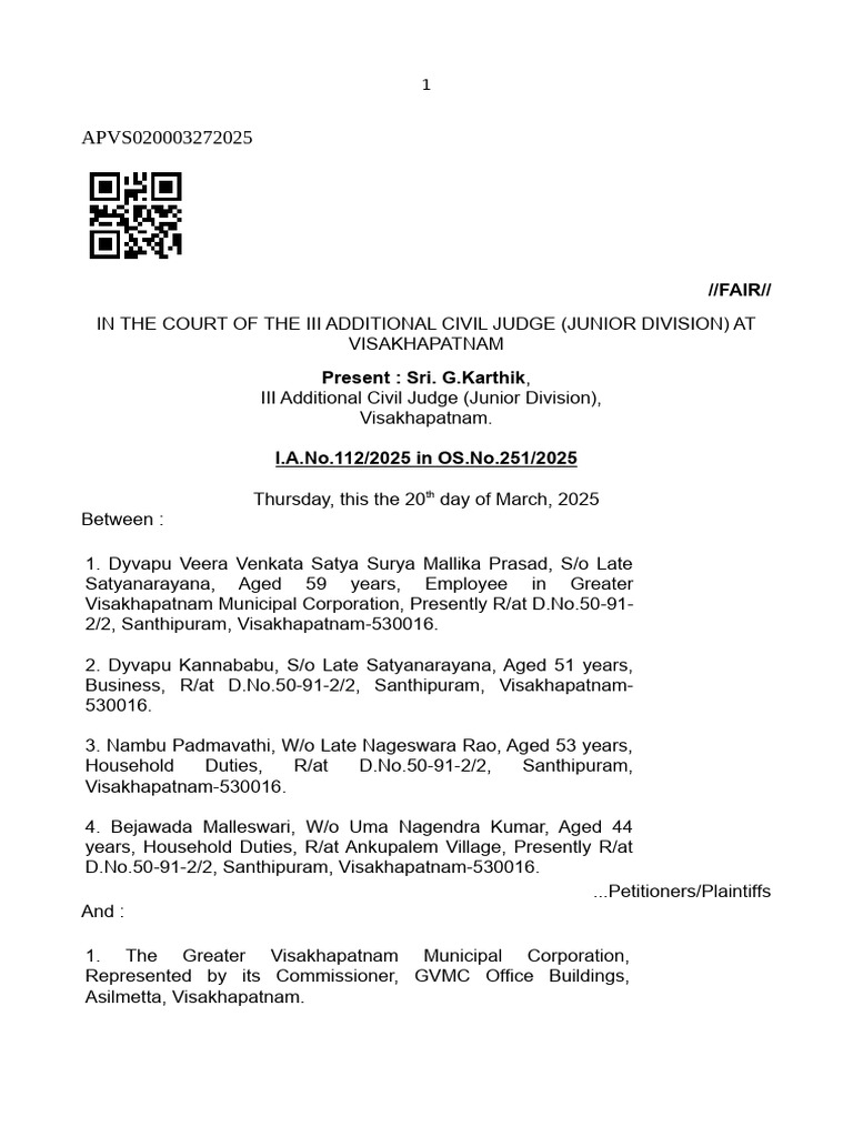 Court Order on Construction Injunction | PDF | Lawsuit | Injunction