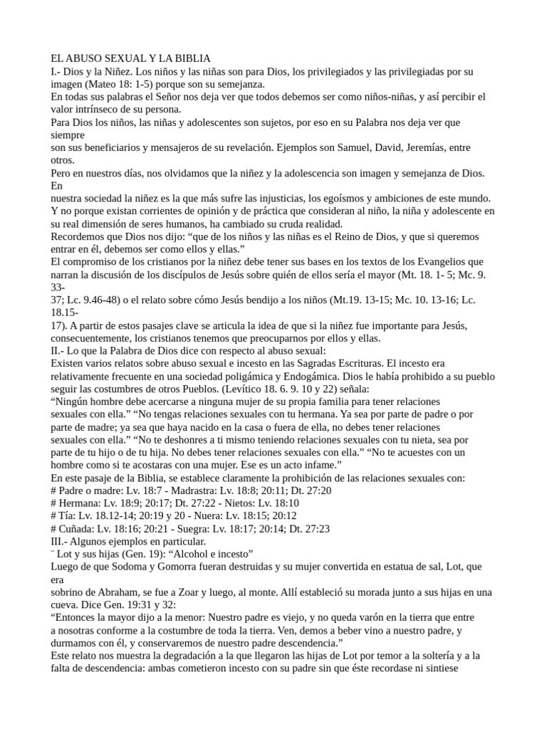 Abuso Sexual en la Biblia: Perspectivas | PDF | Jesús | Evangelio de Mateo