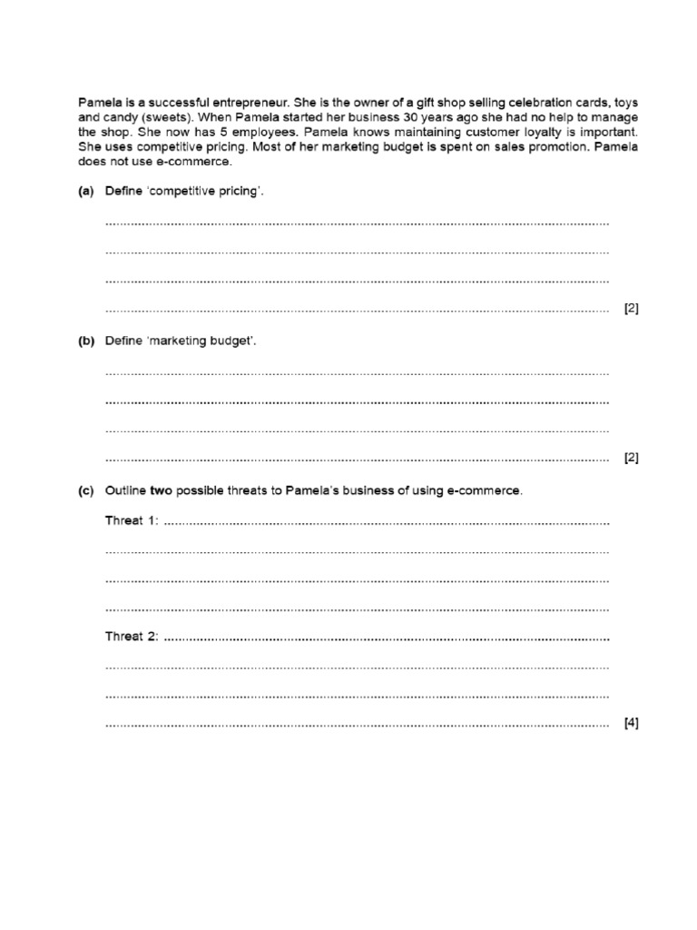 Marketing o Level Test | PDF