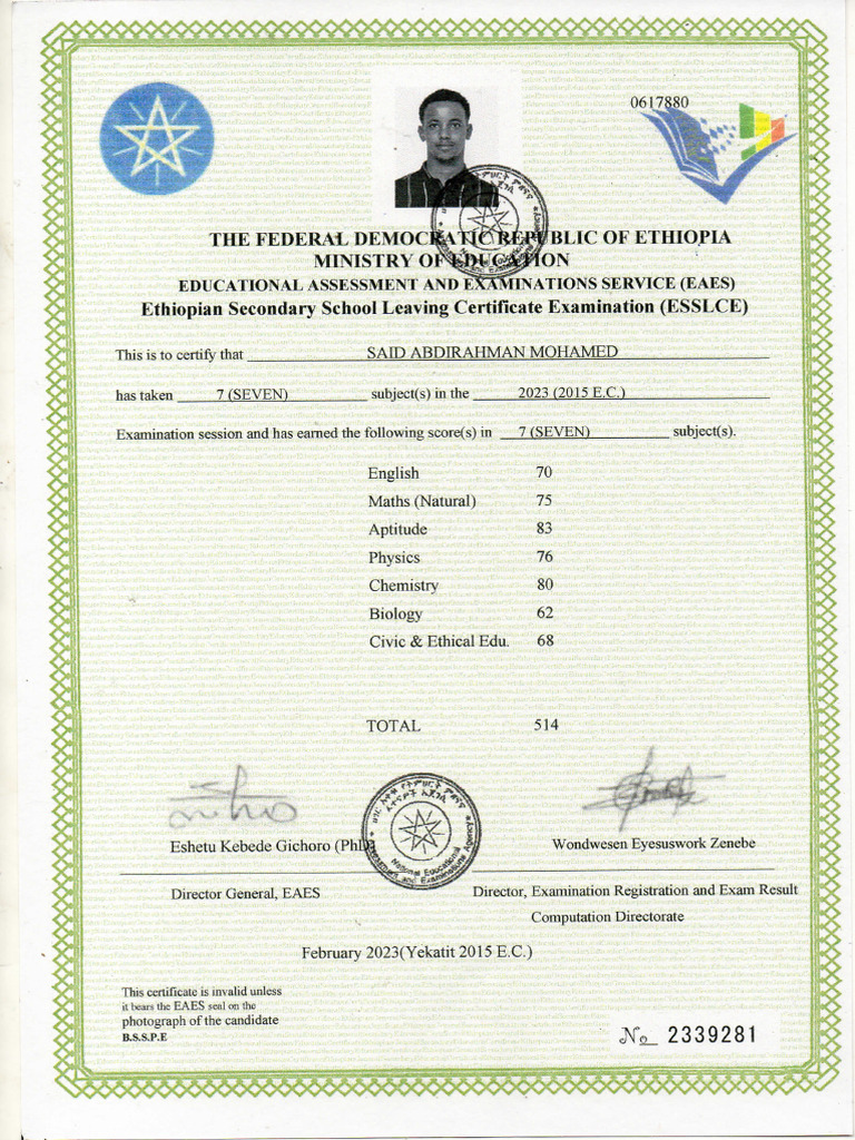 My Secondary School Certificate | PDF
