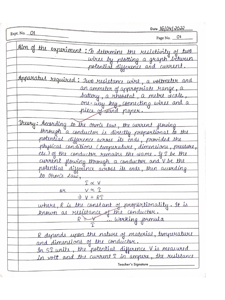 Physics Practical Record | PDF