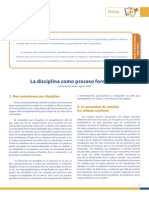 La disciplina como proceso formativo