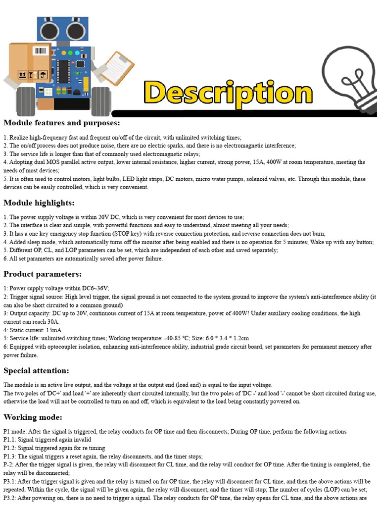 Digital Time Delay Relay Manual | PDF | Power Supply | Relay