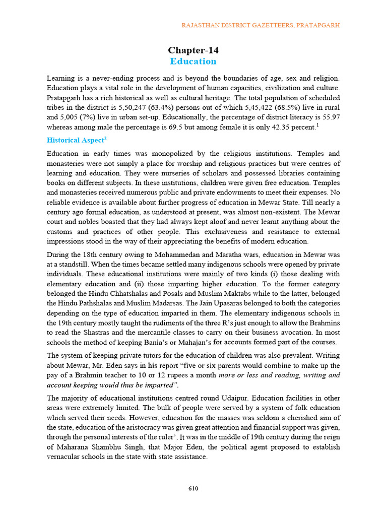 Chapter 14 Education | PDF | Literacy