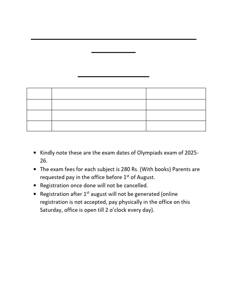 Sof Olympiads Exam Notice 1 | PDF