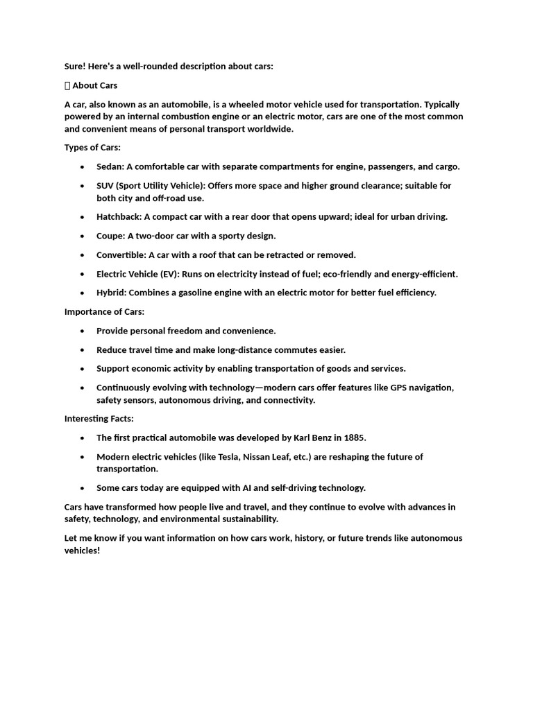 Car | PDF