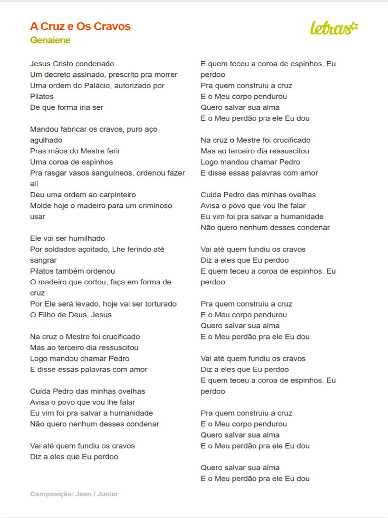 001 - A Cruz E Os Cravos - Genaiene | PDF