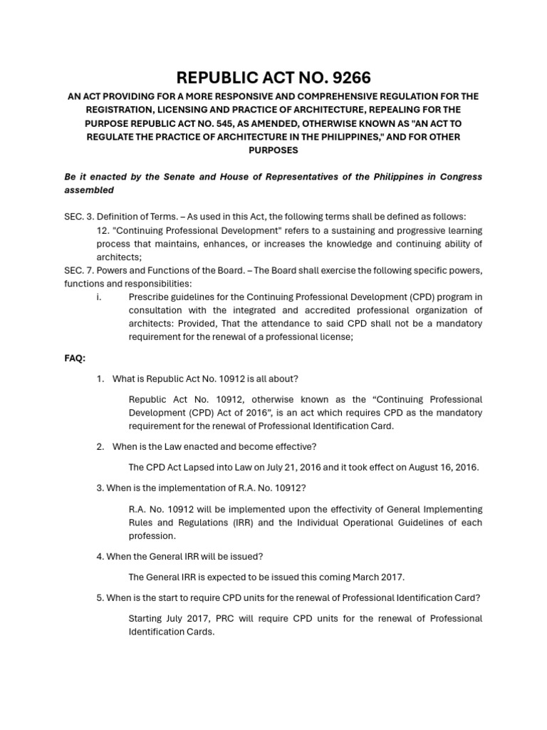 Regulation of Architecture Practice in PH | PDF | Academic Degree ...