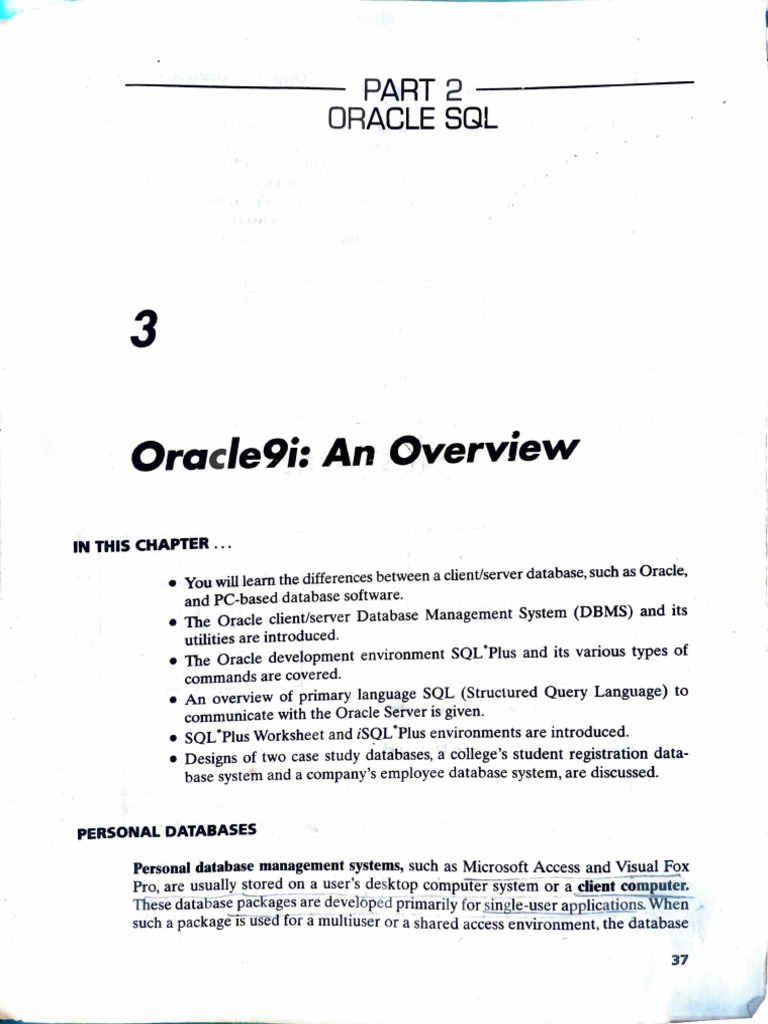 Oracle SQL Client/Server Overview | PDF | Databases | Computing