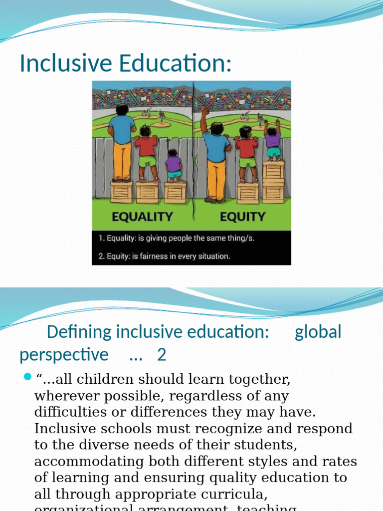 Principles of Inclusive Education | PDF | Inclusion (Education ...