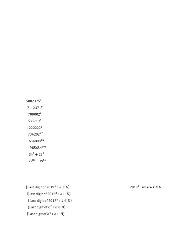 Last Digit Analysis in Division Algorithm | PDF | Mathematical Proof ...