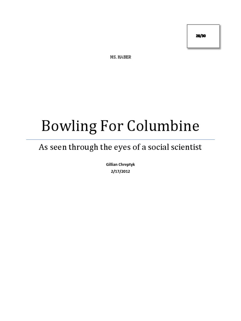 Bowling for columbine essay