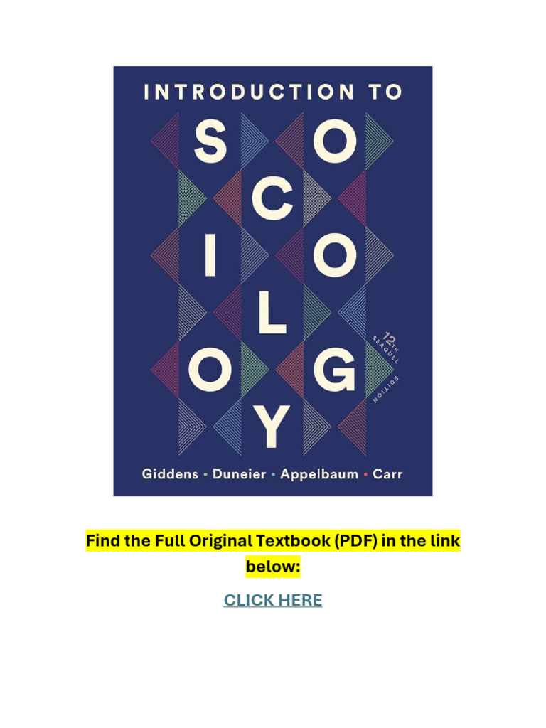 Introduction To Sociology 12th Edition | PDF | Sociology