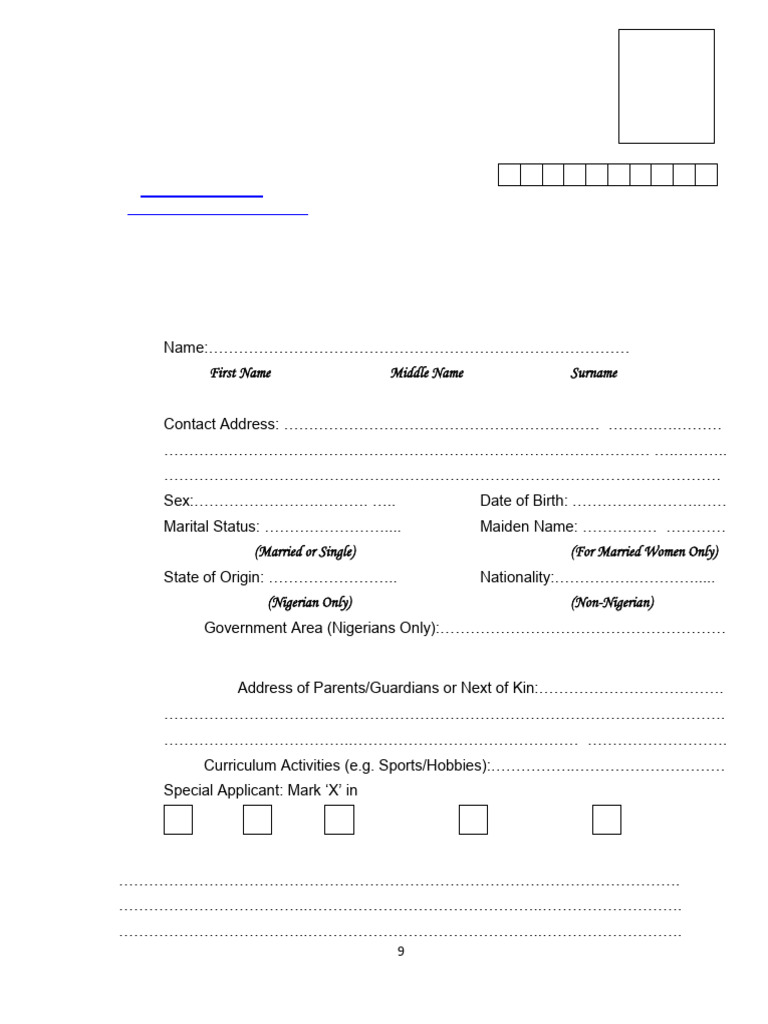 LASU Inter-University Transfer Form | PDF | Career And Technical ...