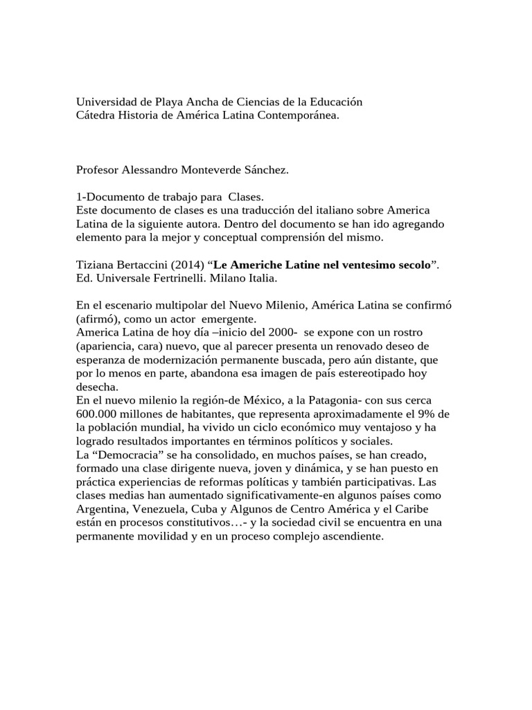 América Latina en el Nuevo Milenio: Desafíos y Oportunidades | PDF ...