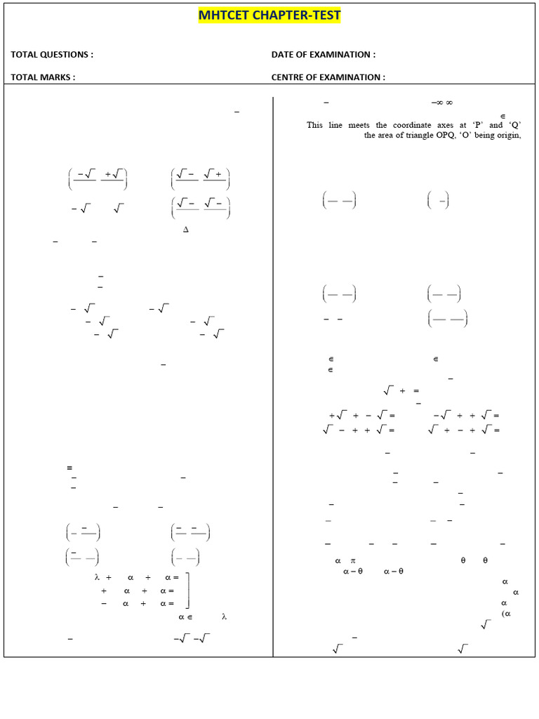 Chapter Test-8 (Point and Straight Lines) | PDF | Line (Geometry ...