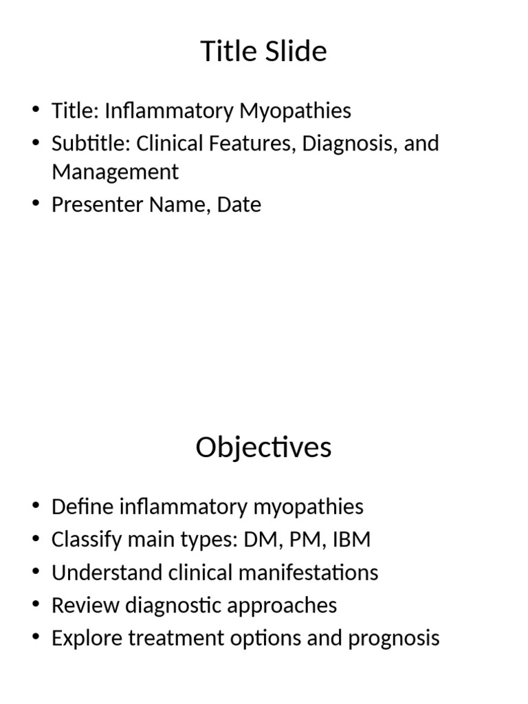 Inflammatory Myopathies Full 50 Slides | PDF | Diseases And Disorders ...