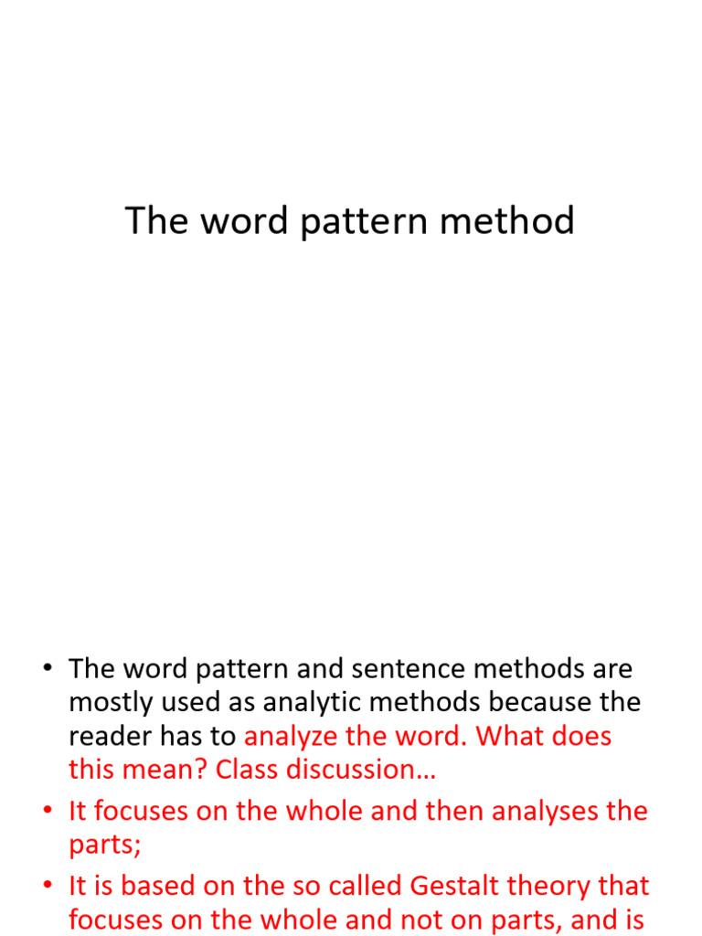Word Pattern Method for Spelling Skills | PDF | Second Language ...