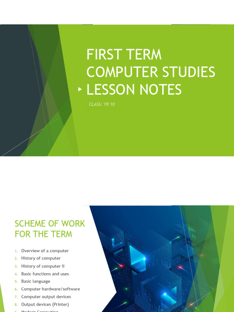 Senior Secondary Computer Studies Notes | PDF | Artificial Intelligence ...