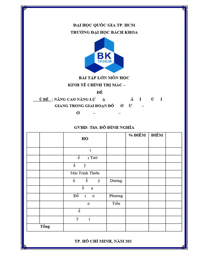 KTCT - Nhóm 5 - L02 | PDF