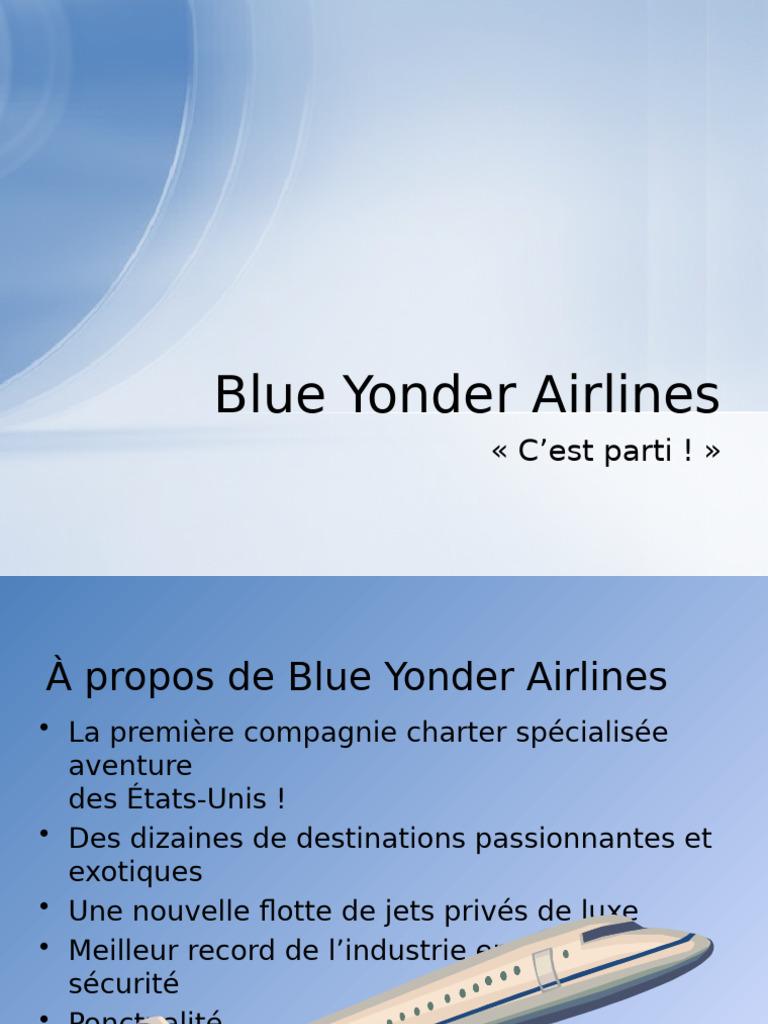 Voyages de luxe avec Blue Yonder Airlines | PDF | Aviation | Avion