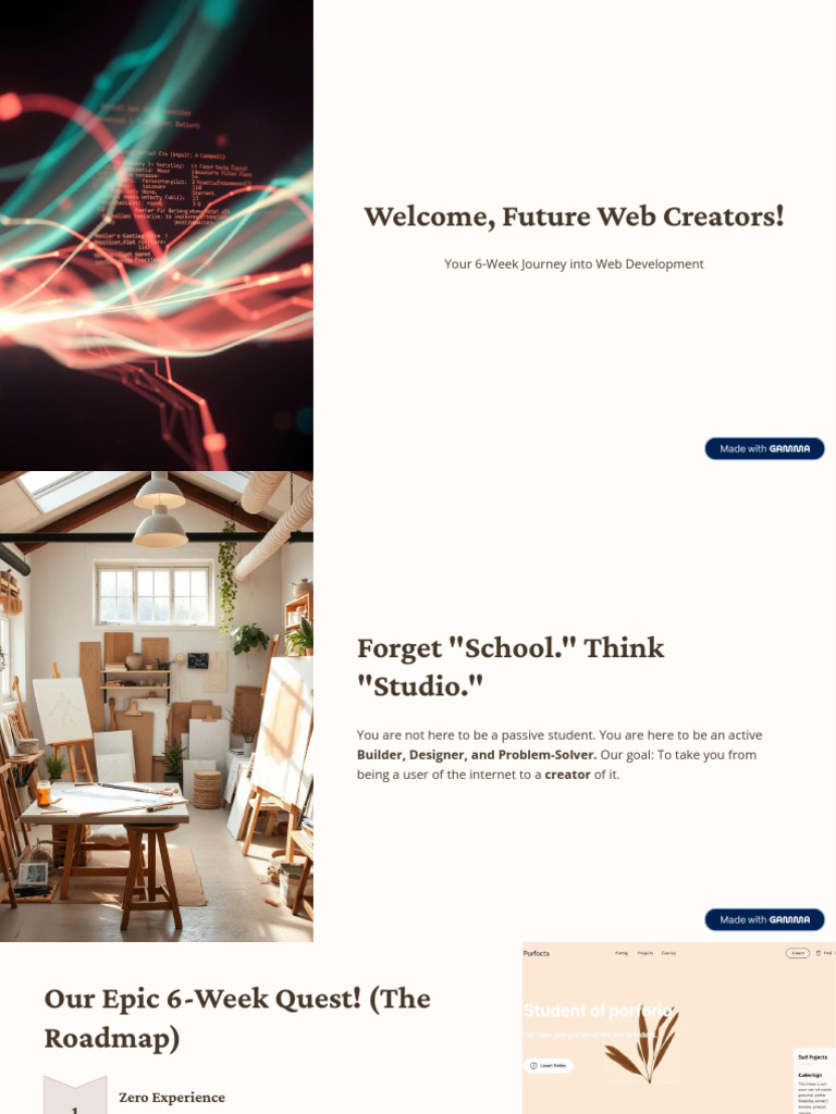 Welcome Future Web Creators | PDF