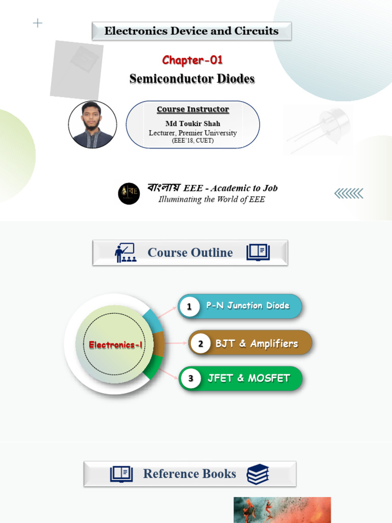 Chapter 01 Semiconductor Diodes | PDF | P–N Junction | Semiconductors