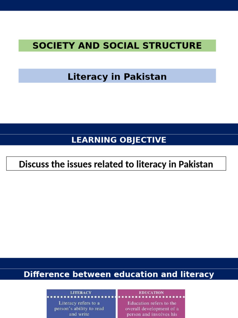 Literacy Challenges in Pakistan 2023 | PDF | Literacy