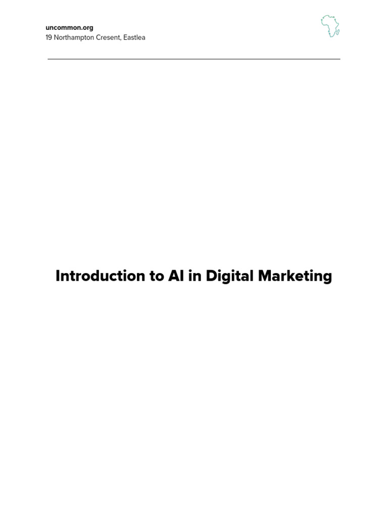 AI in Digital Marketing Essentials | PDF | Artificial Intelligence ...