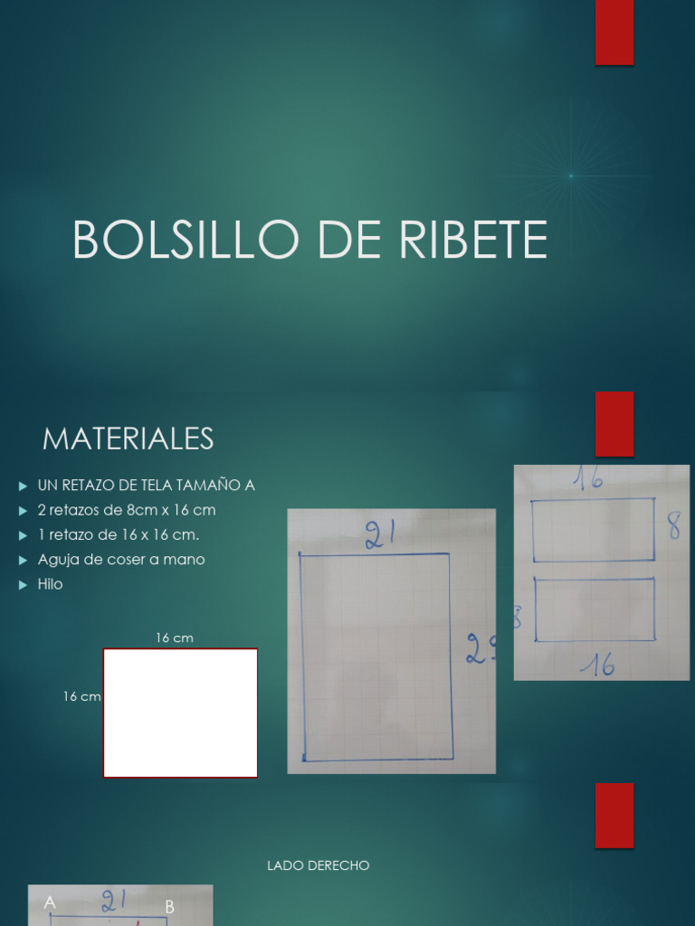 Cómo Confeccionar El Bolsillo de Ribete | PDF