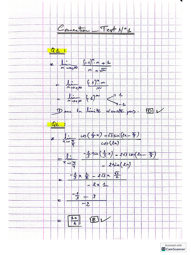 Correction - Test N1 | PDF