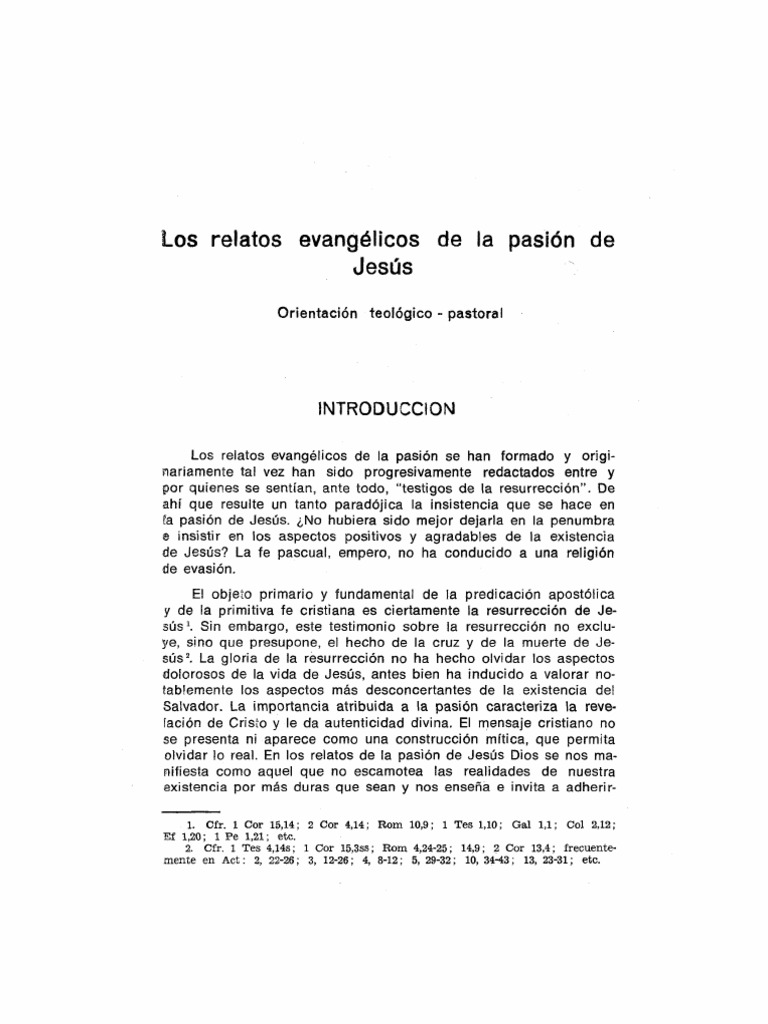 Los Relatos Evangelicos de La Pasion de Jesus | PDF | Jesús | La ...