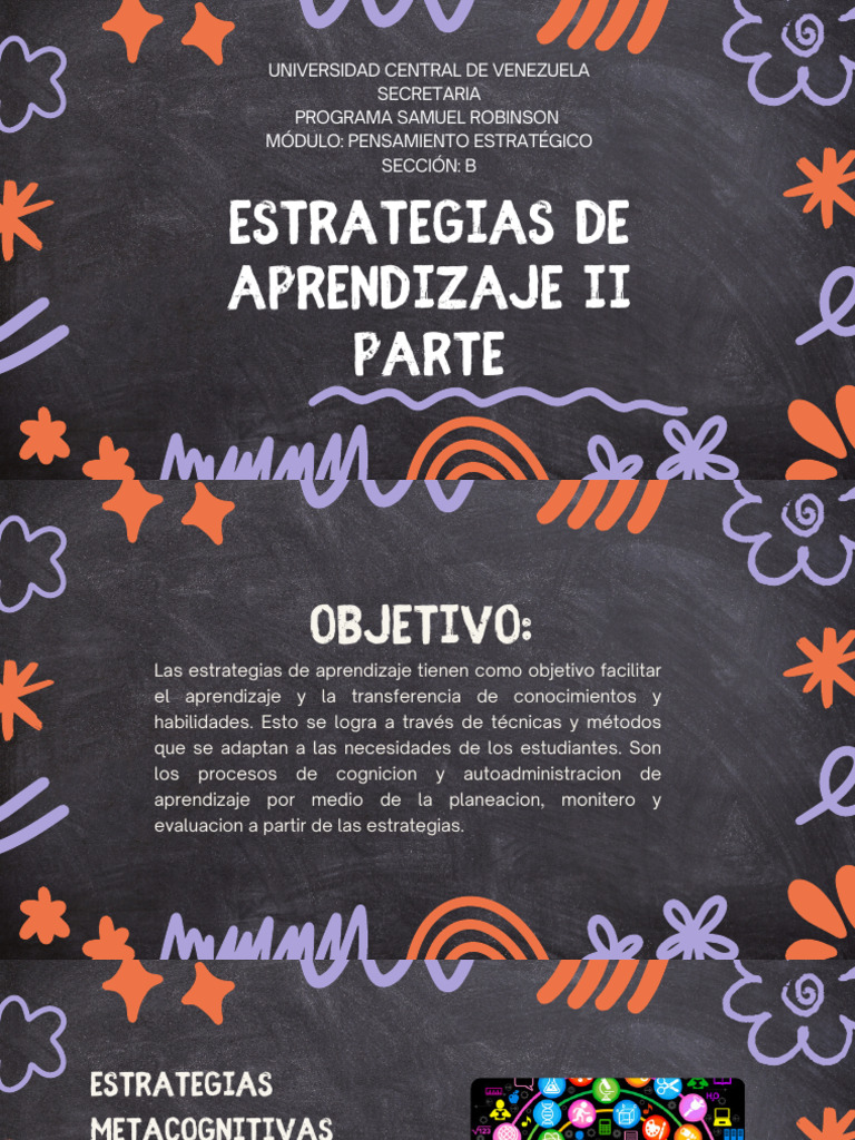 Estrategias Metacognitivas en Aprendizaje | PDF | Metacognición ...