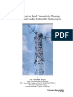 Draft Report On Rural Connectivity Planning and Related Locally Sustainable Technologies